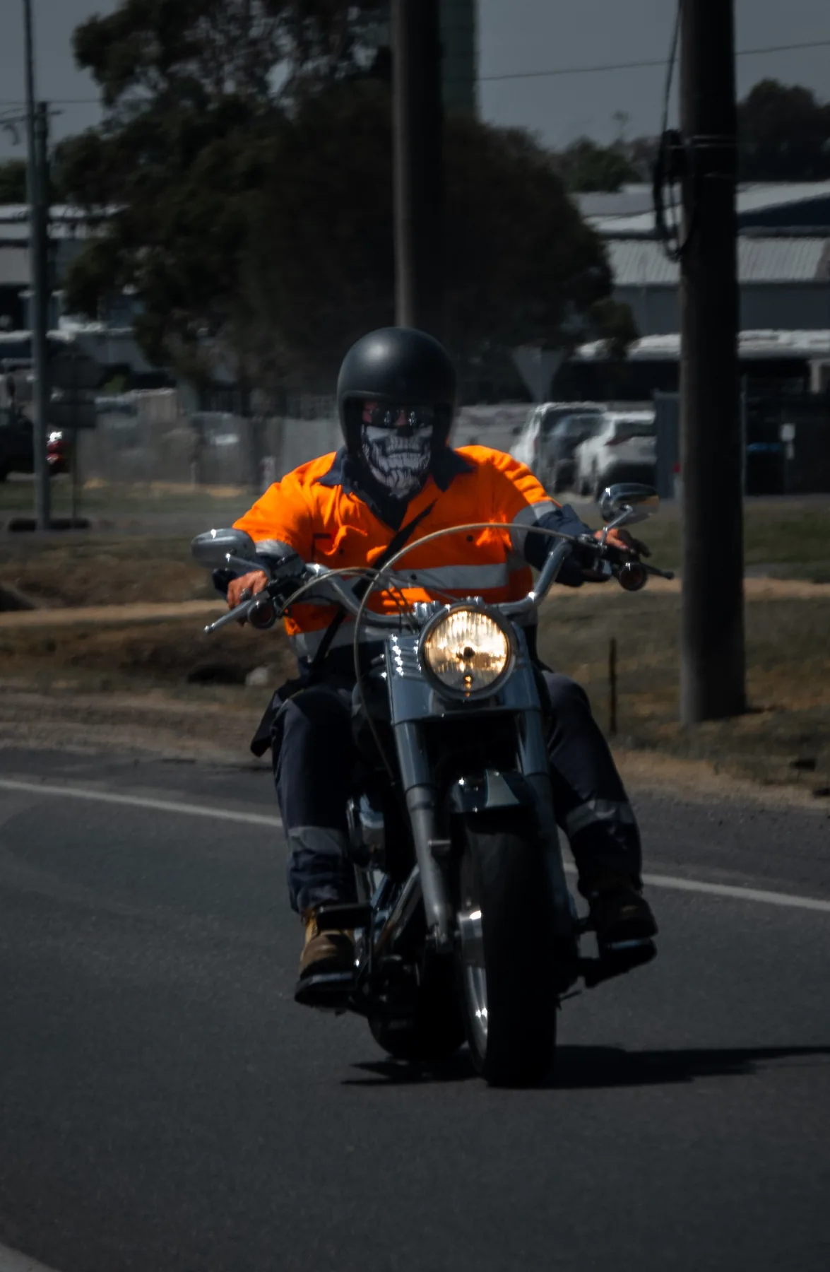 Motorbike on road